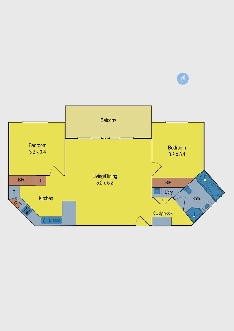 Floorplan of Homely unit listing, 14/157 Epsom Road, Ascot Vale VIC 3032