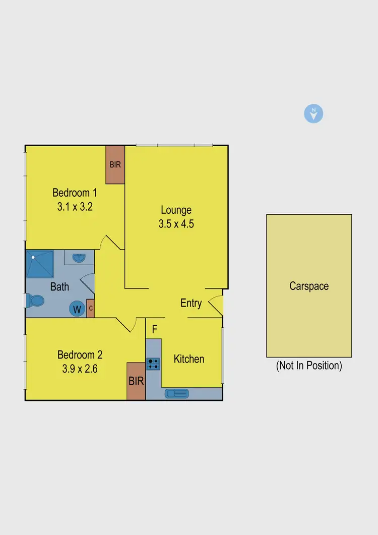 Floorplan of Homely apartment listing, 2/19 Fletcher Street, Essendon VIC 3040