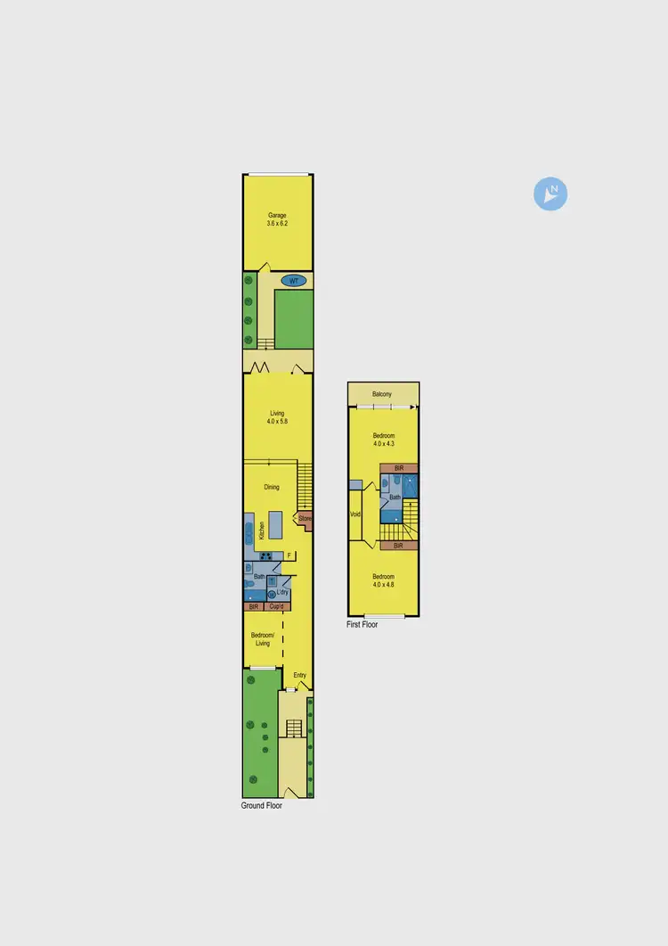 Floorplan of Homely townhouse listing, 108A Epsom Road, Ascot Vale VIC 3032