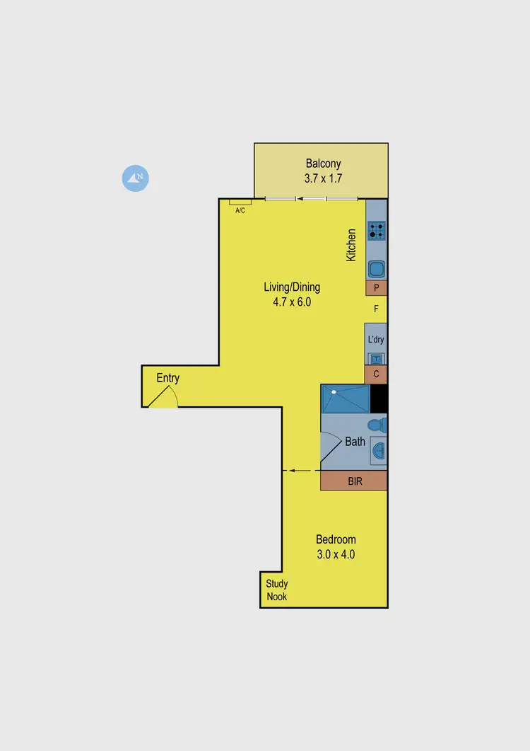 Floorplan of Homely apartment listing, 309/1005 Mt Alexander Rd, Essendon VIC 3040