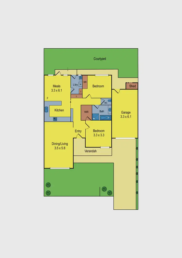 Floorplan of Homely unit listing, 6/6-8 Keogh Court, Pascoe Vale VIC 3044
