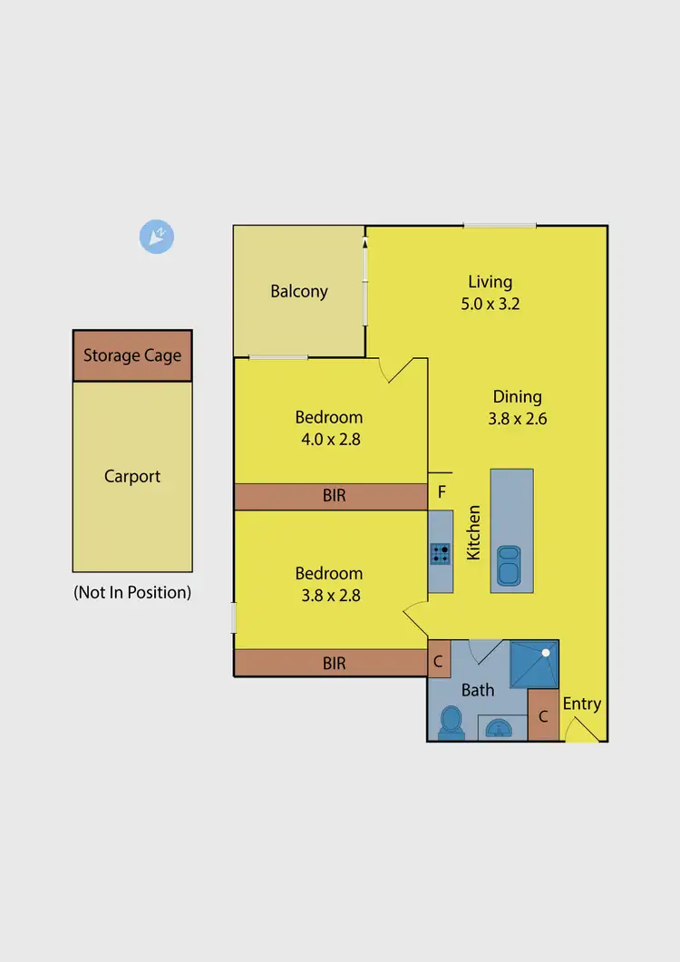 Floorplan of Homely apartment listing, 402/535 Mt Alexander Rd, Moonee Ponds VIC 3039