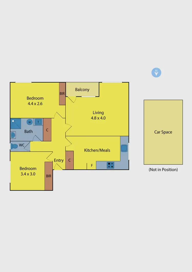 Floorplan of Homely apartment listing, 1/42 The Parade, Ascot Vale VIC 3032