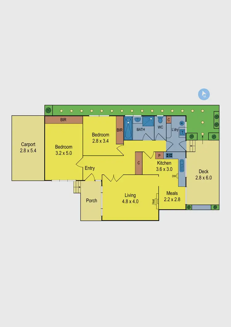 Floorplan of Homely unit listing, 2/88 Northumberland Rd, Pascoe Vale VIC 3044