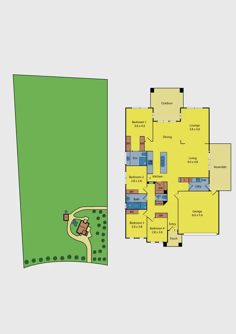 Floorplan of Homely house listing, 57 Fielding Drive, Gisborne South VIC 3437