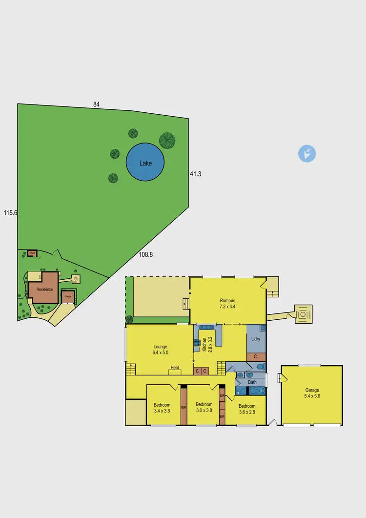 Floorplan of Homely house listing, 108 Howey Street, Gisborne VIC 3437