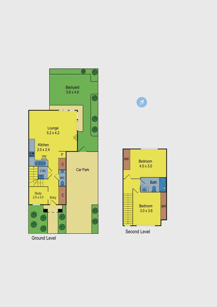 Floorplan of Homely townhouse listing, 1/80A Denys Street, Fawkner VIC 3060