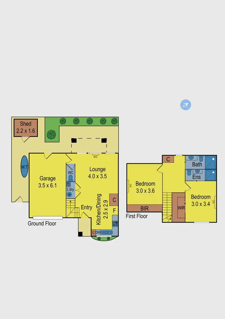 Floorplan of Homely townhouse listing, 3/27 Danin Street, Pascoe Vale VIC 3044