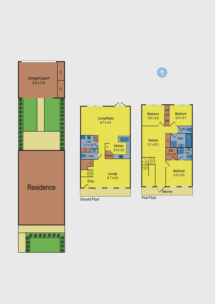 Floorplan of Homely townhouse listing, 18 Parkview Terrace, Sydenham VIC 3037