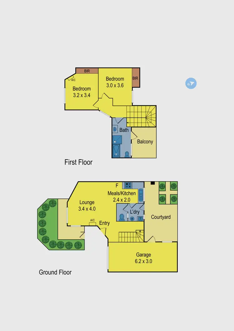 Floorplan of Homely townhouse listing, 5/12 O'Hea Street, Coburg VIC 3058