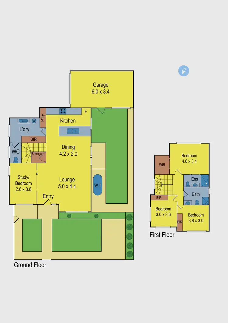 Floorplan of Homely townhouse listing, 1/353 Gaffney Street, Pascoe Vale VIC 3044