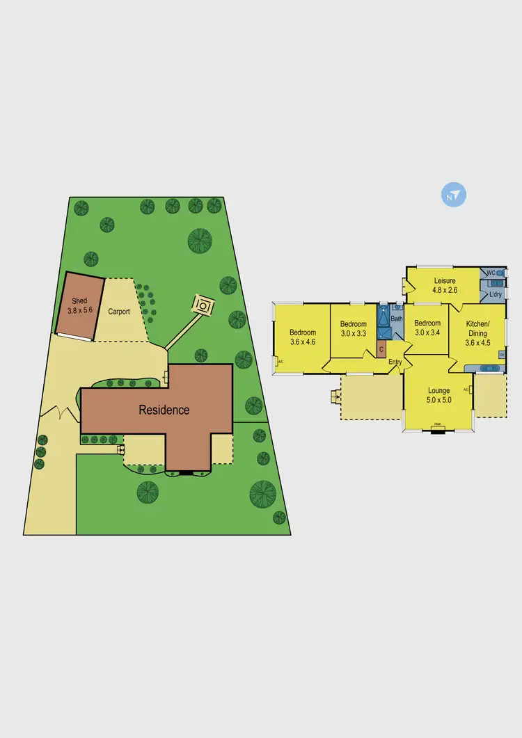 Floorplan of Homely house listing, 5 Ledger Avenue, Fawkner VIC 3060