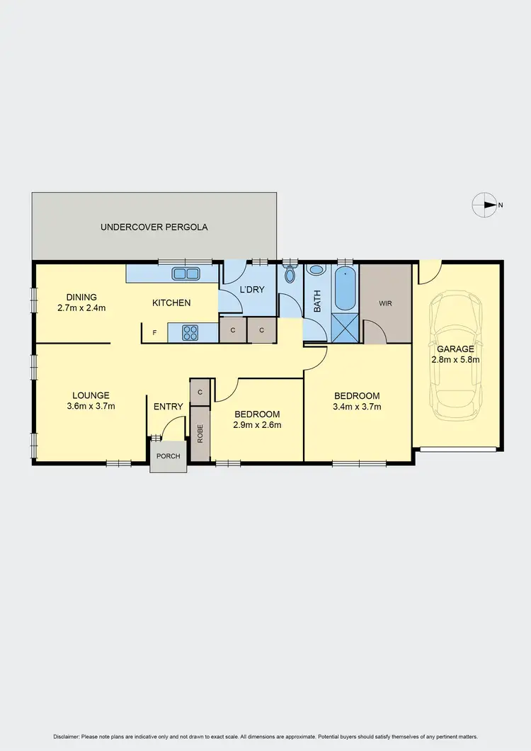 Floorplan of Homely unit listing, 1/54-56 Fersfield Road, Gisborne VIC 3437