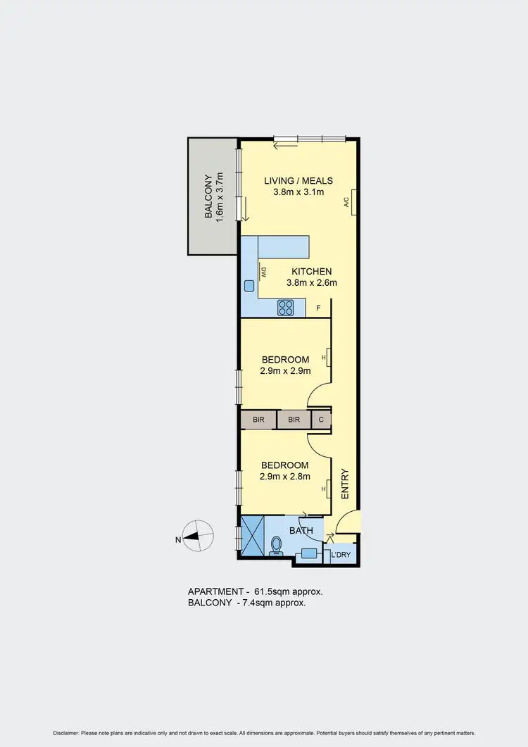 Floorplan of Homely apartment listing, B110/12 Olive York Way, Brunswick West VIC 3055