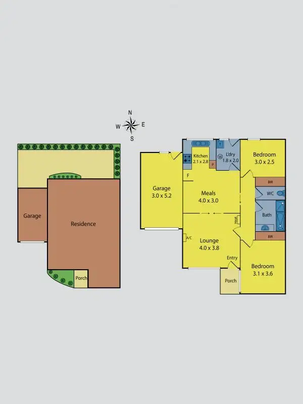 Floorplan of Homely unit listing, 2/101 Grandview Avenue, Pascoe Vale South VIC 3044