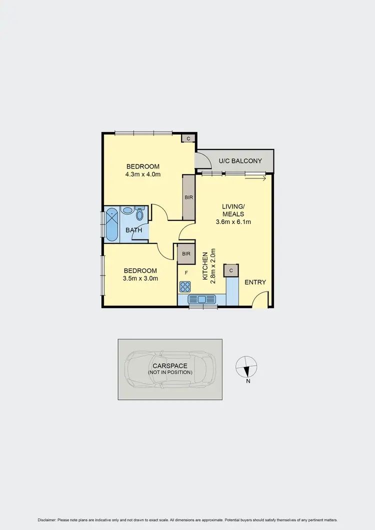 Floorplan of Homely unit listing, 4/96 Glass Street, Essendon VIC 3040