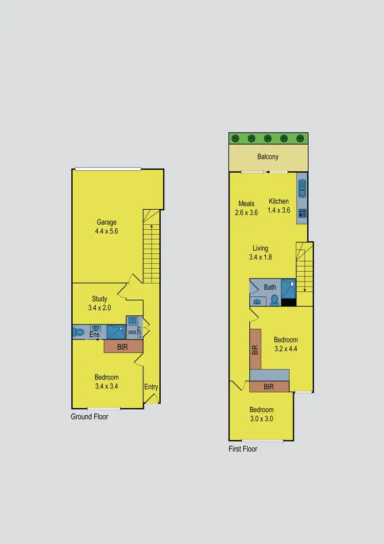 Floorplan of Homely townhouse listing, 3/114-118 Cumberland Road, Pascoe Vale VIC 3044