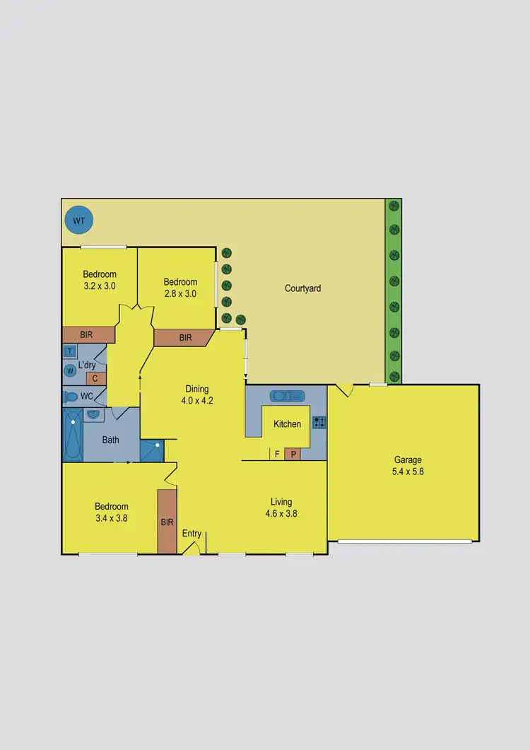 Floorplan of Homely unit listing, 2/29 Diamond Street, Niddrie VIC 3042