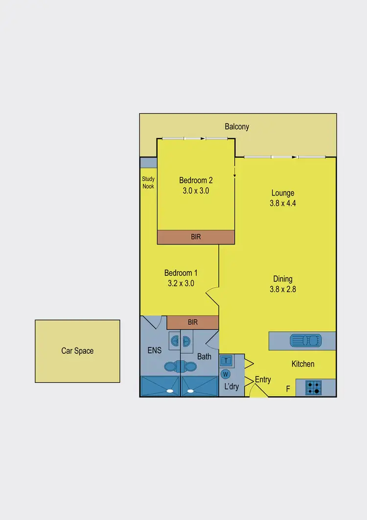 Floorplan of Homely apartment listing, 307/20 Pier Lane, Maribyrnong VIC 3032