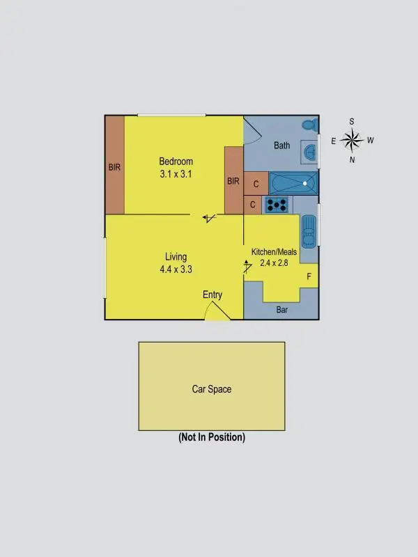 Floorplan of Homely apartment listing, 1/246 Buckley Street, Essendon VIC 3040