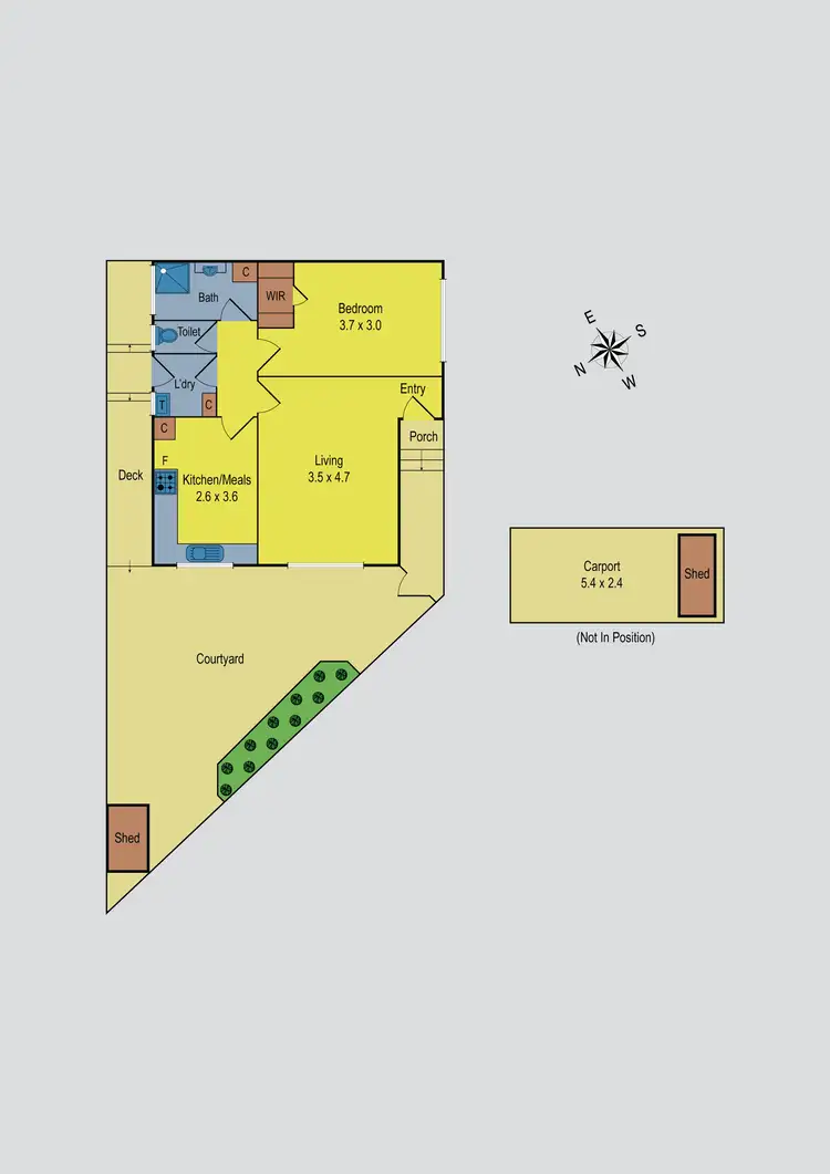 Floorplan of Homely unit listing, 7/56 Golf Links Road, Glenroy VIC 3046