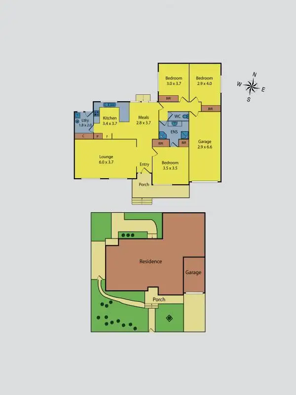 Floorplan of Homely unit listing, 1/2 Prospect Street, Glenroy VIC 3046
