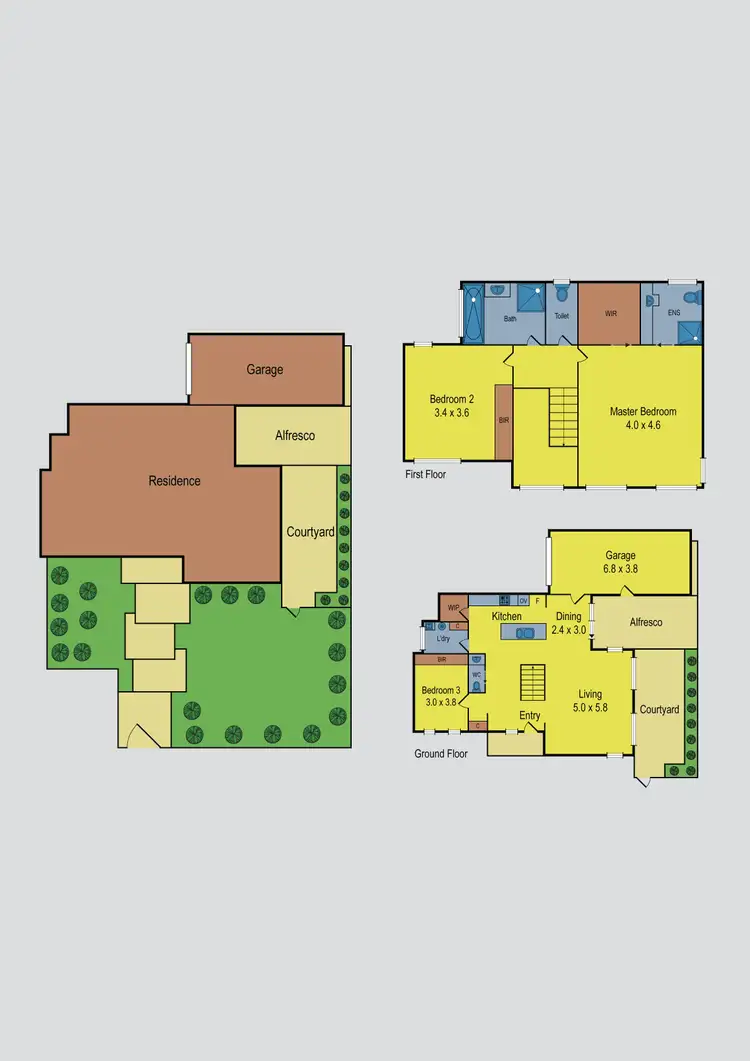 Floorplan of Homely unit listing, 1/106 Anderson Road, Sunbury VIC 3429