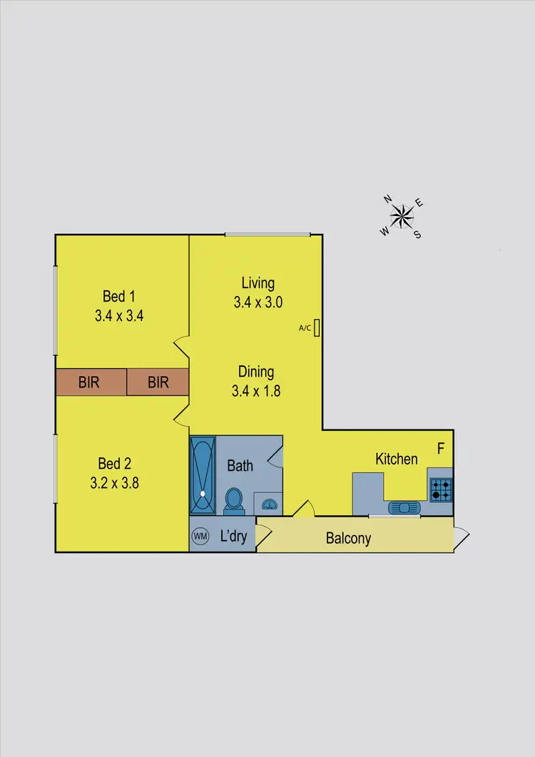 Floorplan of Homely apartment listing, 6/75 Fenton Street, Ascot Vale VIC 3032