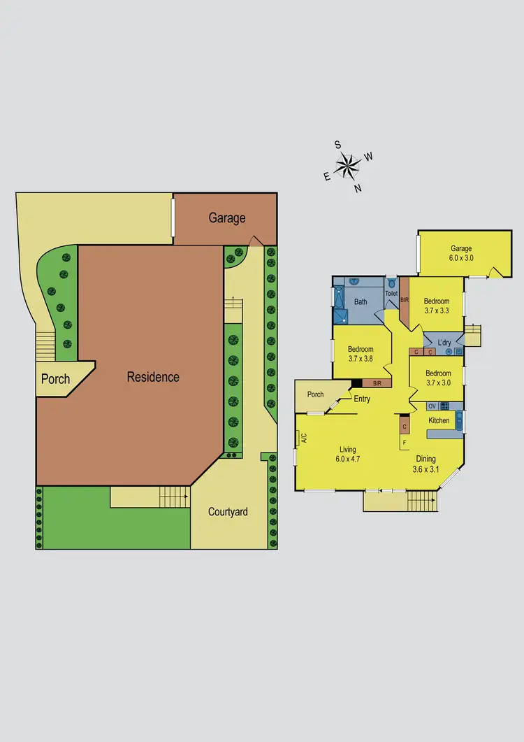 Floorplan of Homely unit listing, 3/58-60 Willonga Street, Strathmore VIC 3041