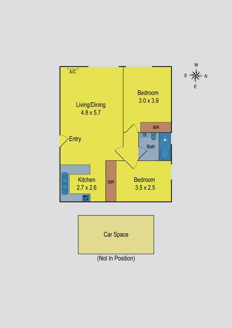 Floorplan of Homely unit listing, 2/205-207 Maribyrnong Road, Ascot Vale VIC 3032