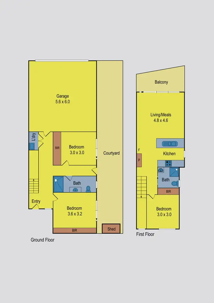 Floorplan of Homely townhouse listing, 7/56 Acacia Street, Glenroy VIC 3046