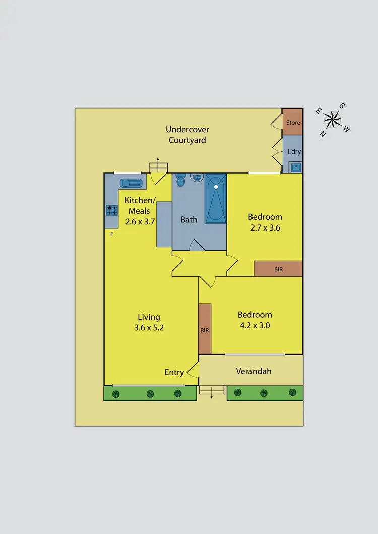 Floorplan of Homely unit listing, 3/6-8 Clyde Court, Oak Park VIC 3046