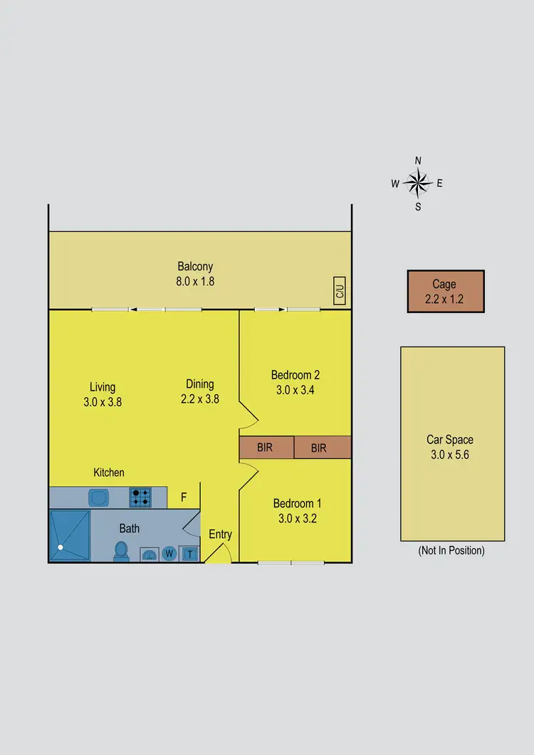 Floorplan of Homely apartment listing, 304/973 Mt Alexander Road, Essendon VIC 3040