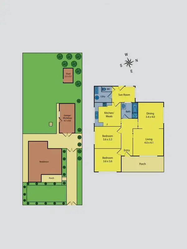 Floorplan of Homely house listing, 47 Justin Avenue, Glenroy VIC 3046