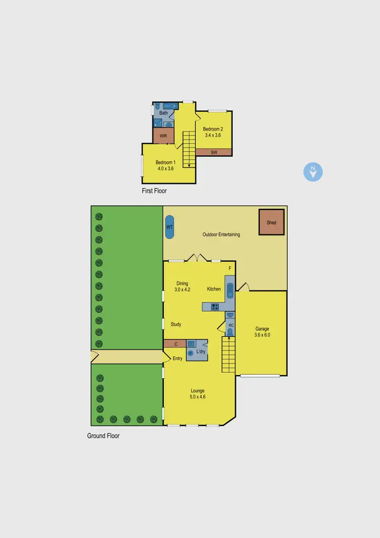 Floorplan of Homely townhouse listing, 1/10 Bristol Road, Pascoe Vale VIC 3044