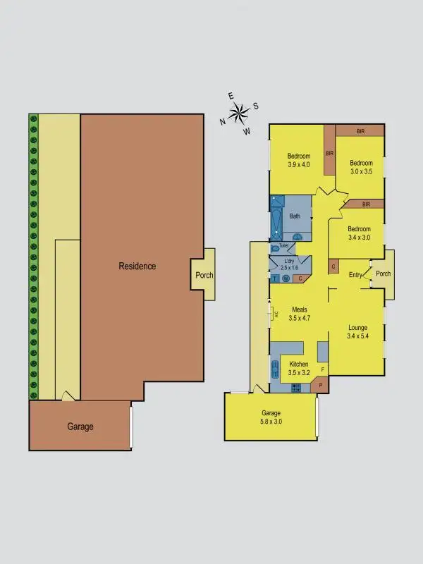 Floorplan of Homely unit listing, 2/21 Gregory Street, Oak Park VIC 3046