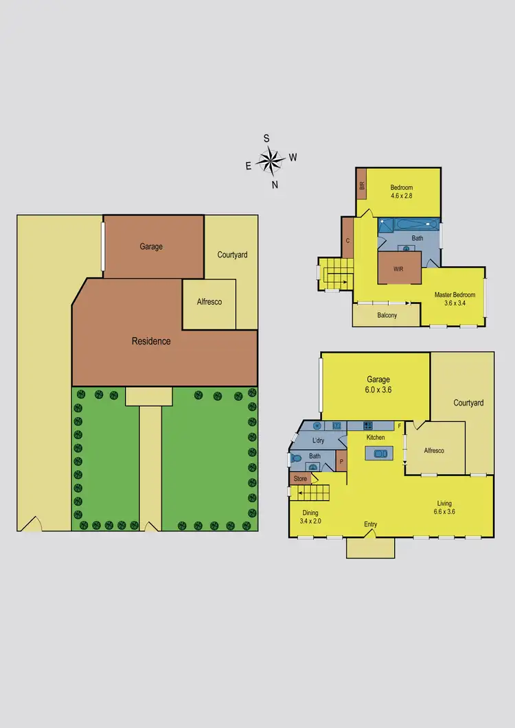 Floorplan of Homely townhouse listing, 1/9 Sussex Street, Pascoe Vale South VIC 3044