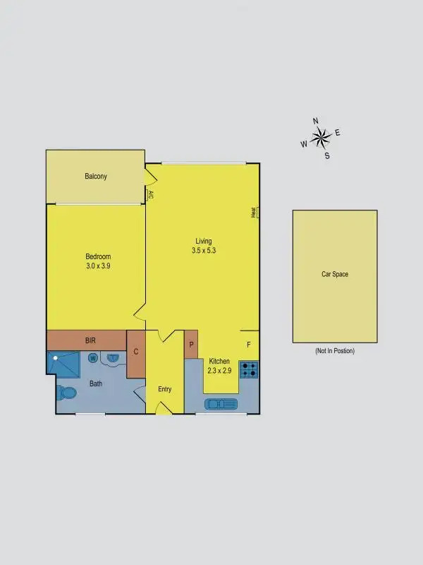 Floorplan of Homely apartment listing, 2/21 Grice Crescent, Essendon VIC 3040