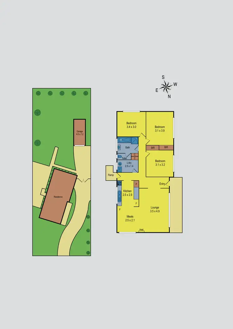 Floorplan of Homely house listing, 1 Meadowbank Street, Glenroy VIC 3046