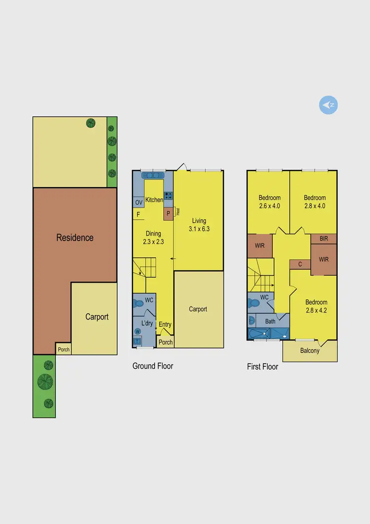 Floorplan of Homely townhouse listing, 3/3-5 Salter Street, Essendon VIC 3040