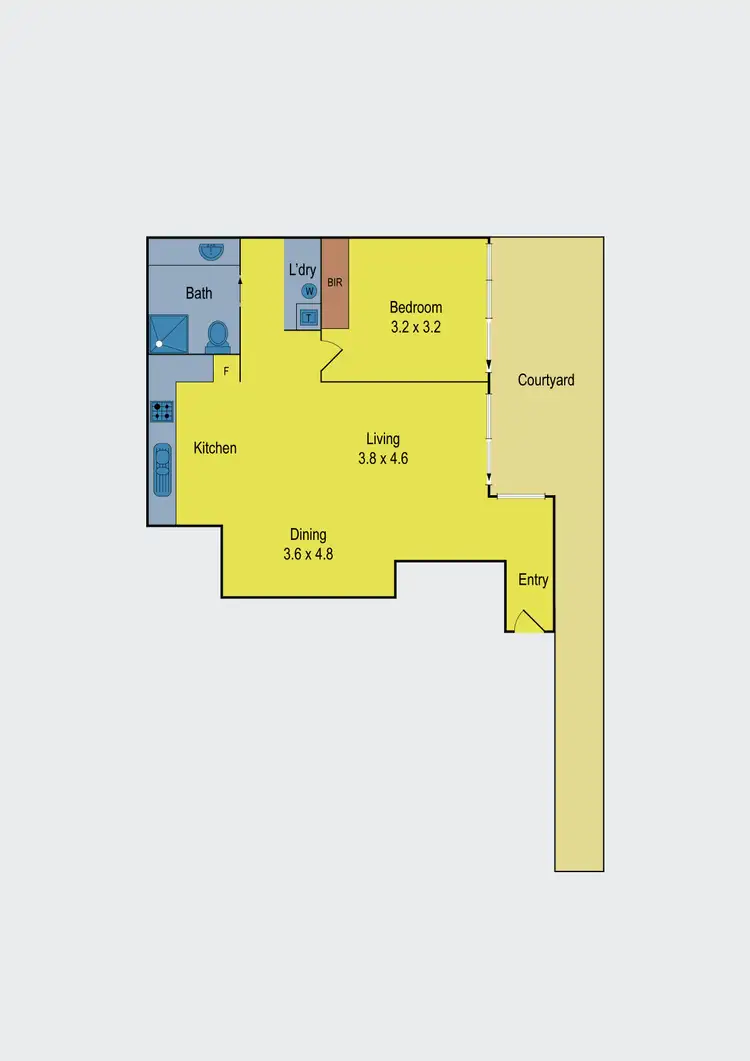 Floorplan of Homely apartment listing, 6/232 Williamstown Road, Yarraville VIC 3013