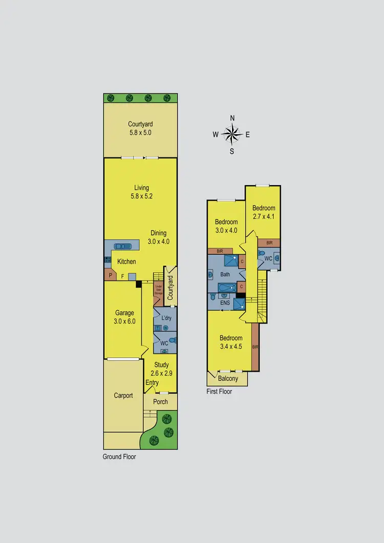 Floorplan of Homely townhouse listing, 22A Wisewould Street, Flemington VIC 3031