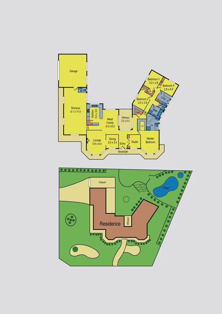 Floorplan of Homely house listing, 1 Acacia Court, Sunbury VIC 3429
