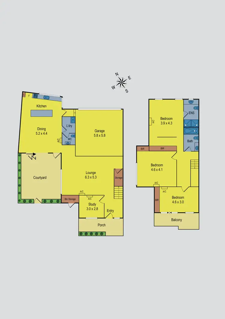 Floorplan of Homely townhouse listing, 17/4-12 Fisher Parade, Ascot Vale VIC 3032