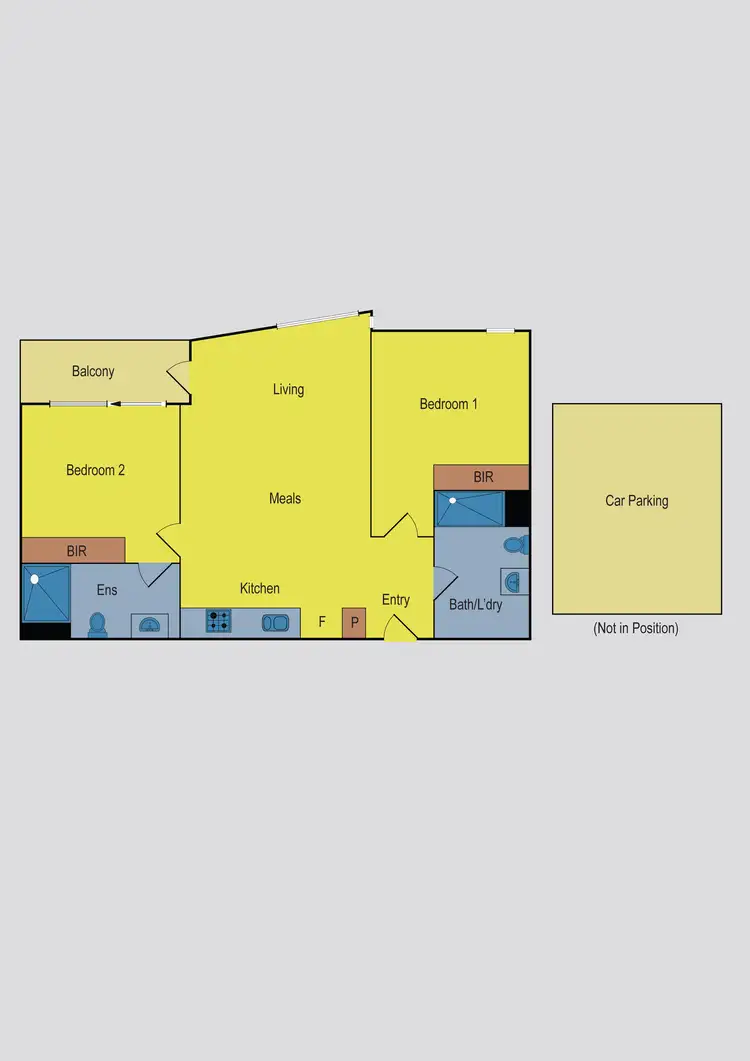 Floorplan of Homely apartment listing, 205/55 Collins Street, Essendon VIC 3040