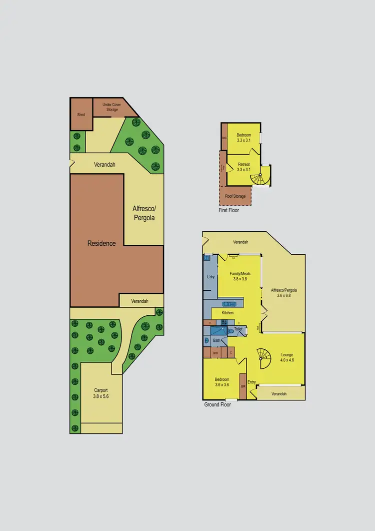Floorplan of Homely house listing, 1 Lawson Street, Moonee Ponds VIC 3039