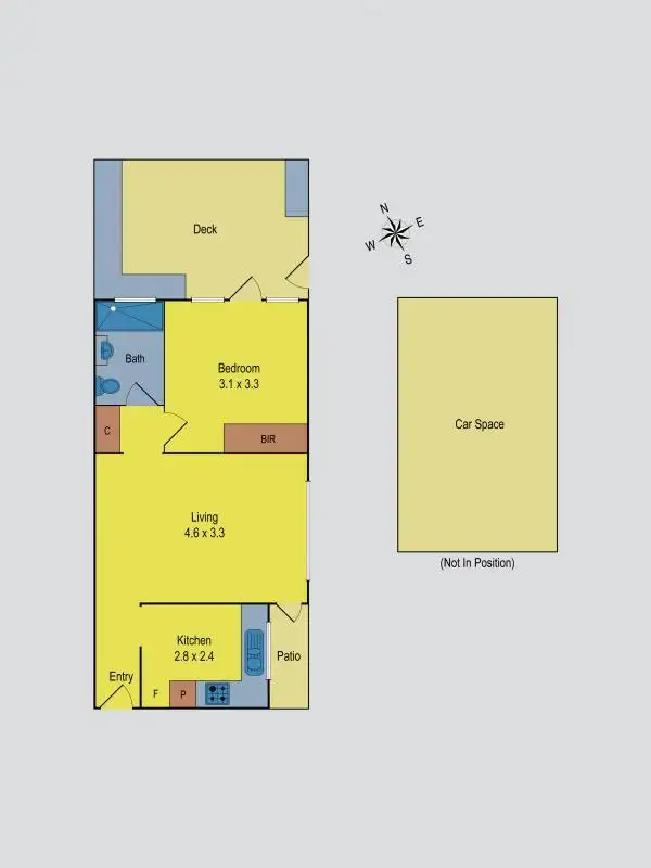 Floorplan of Homely unit listing, 1/315 Flemington Road, North Melbourne VIC 3051