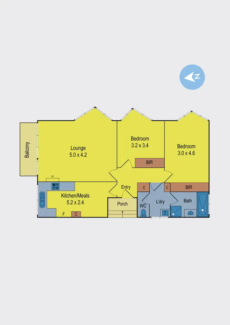 Floorplan of Homely apartment listing, 5/3 Violet Street, Essendon VIC 3040