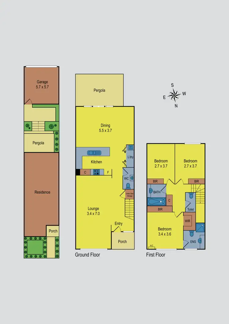 Floorplan of Homely townhouse listing, 9C Wentworth Drive, Taylors Lakes VIC 3038