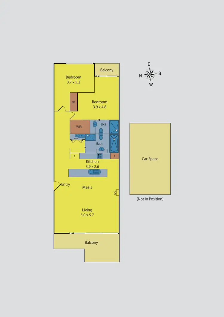 Floorplan of Homely apartment listing, 14/76 The Esplanade, Caroline Springs VIC 3023